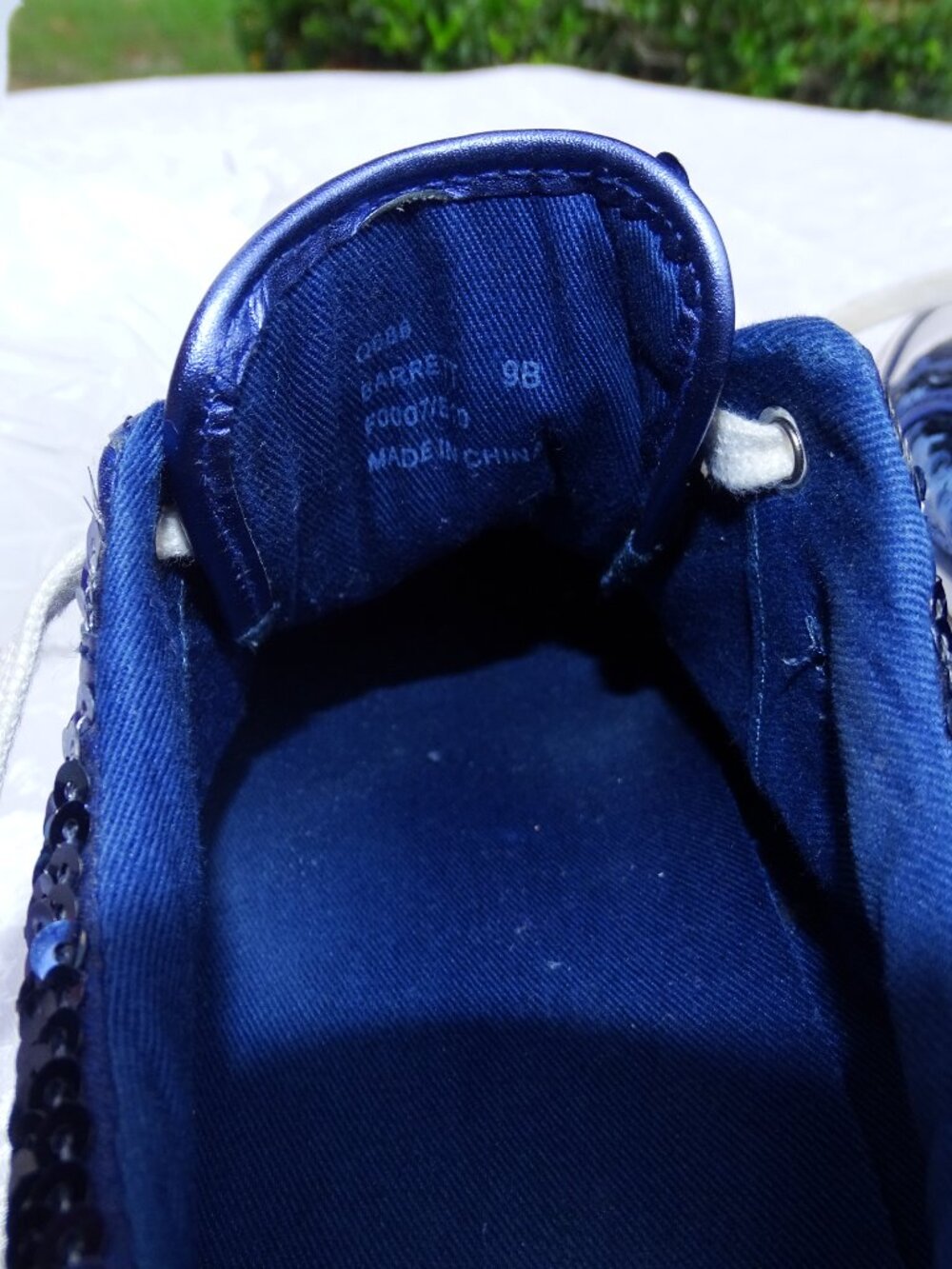 Coach Blue Sequin Tennis Shoes 9B - Picture 8 of 10